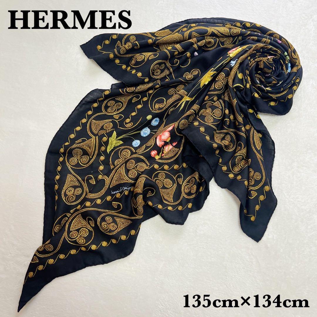 Hermès　エルメス カレ ジェアン 140 アラベスク スカーフ　カシシル