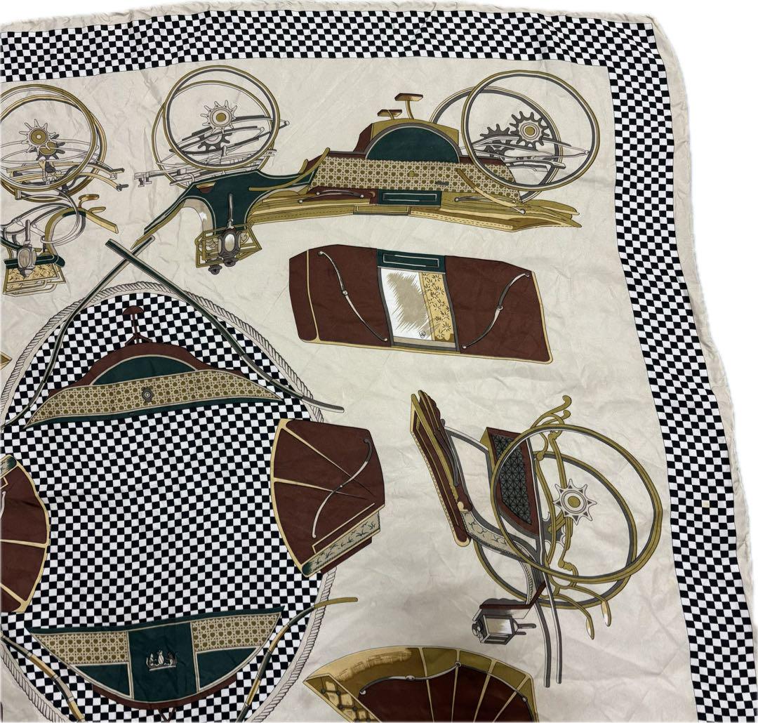 希少】エルメス カレ 90 折り畳み式幌の馬車 スカーフ HERMES
