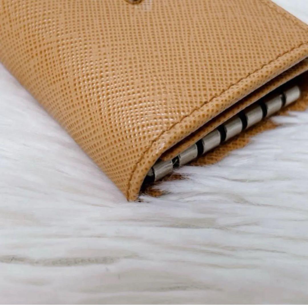 PRADA 6連 キーケース サフィアーノレザー トライアングル オレンジ PRADA 6連 キーケース サフィアーノレザー トライアングル オレンジ