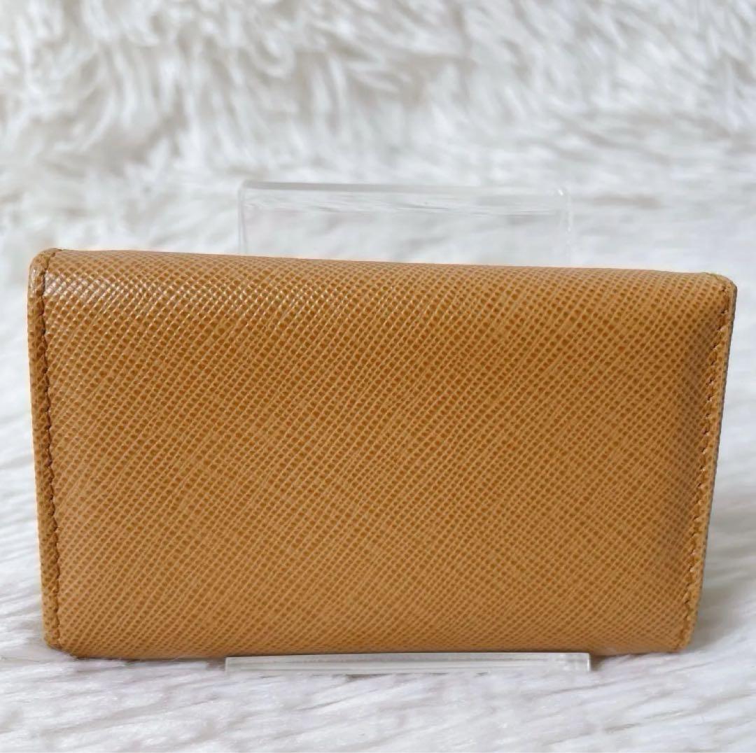 PRADA 6連 キーケース サフィアーノレザー トライアングル オレンジ PRADA 6連 キーケース サフィアーノレザー トライアングル オレンジ