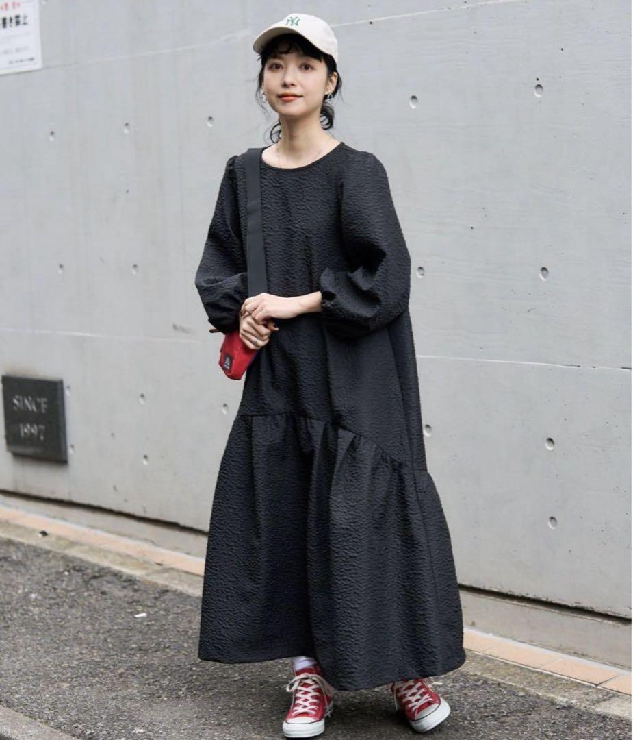 FREAK\'S STORE 黒 ロングワンピース F