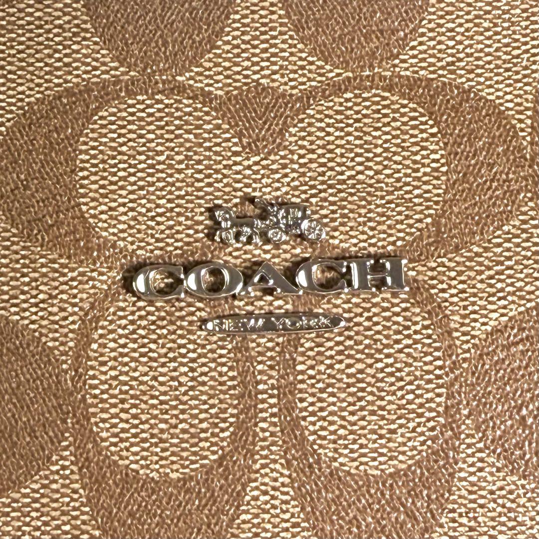 【良品】COACH コーチ　シグネチャー　トートバッグ　PVC F58292