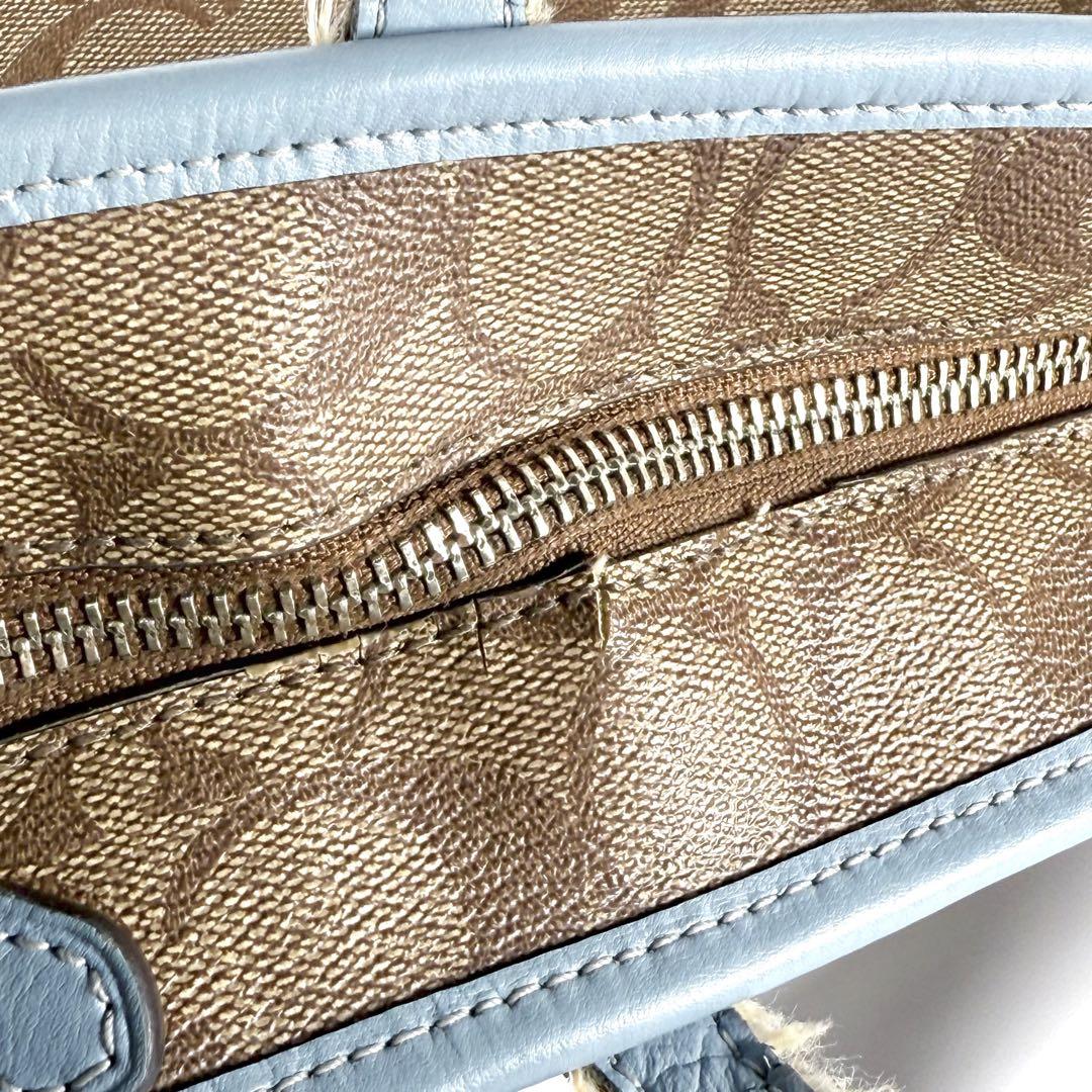 【良品】COACH コーチ　シグネチャー　トートバッグ　PVC F58292