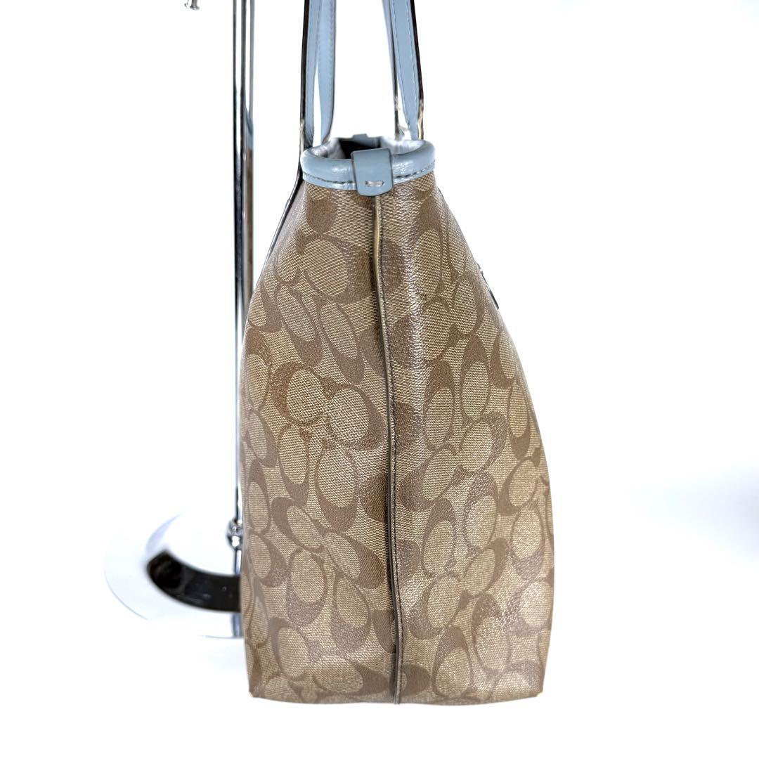 【良品】COACH コーチ　シグネチャー　トートバッグ　PVC F58292