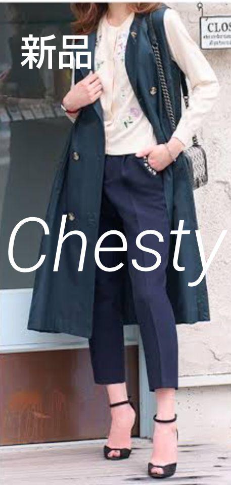 新品タグ付き♡半額以下♡♡Chestyチェスティ♡レースジレワンピース♡ネイビー