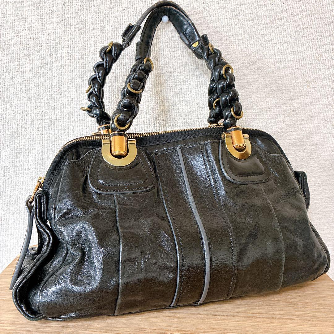 クロエ　Chloe ハンドバッグ エロイーズ 黒　ブラック　レザー　ヴィンテージ