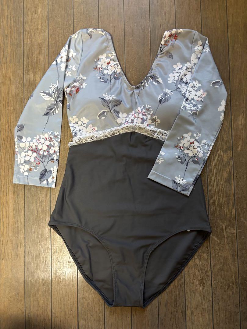 花柄Vネックレオタード　値下げ