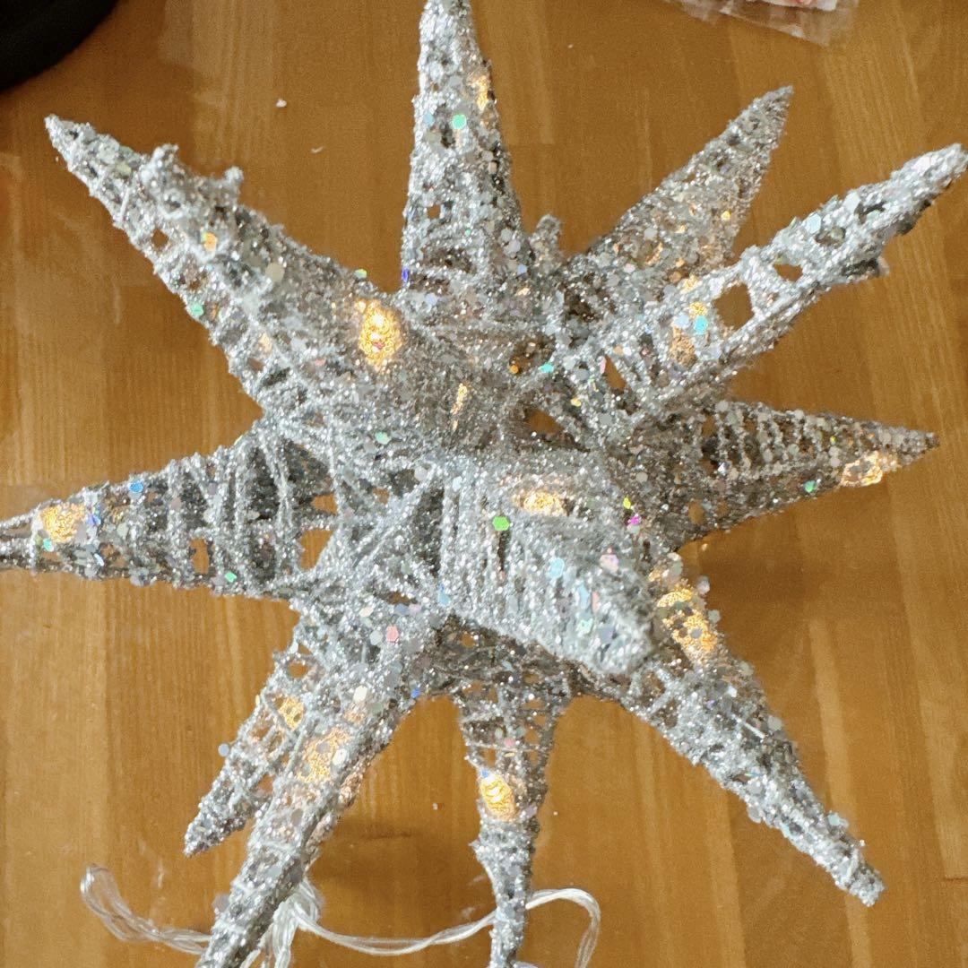 ツリートップスター クリスマス LED電池式 Silver 6時間タイマー②
