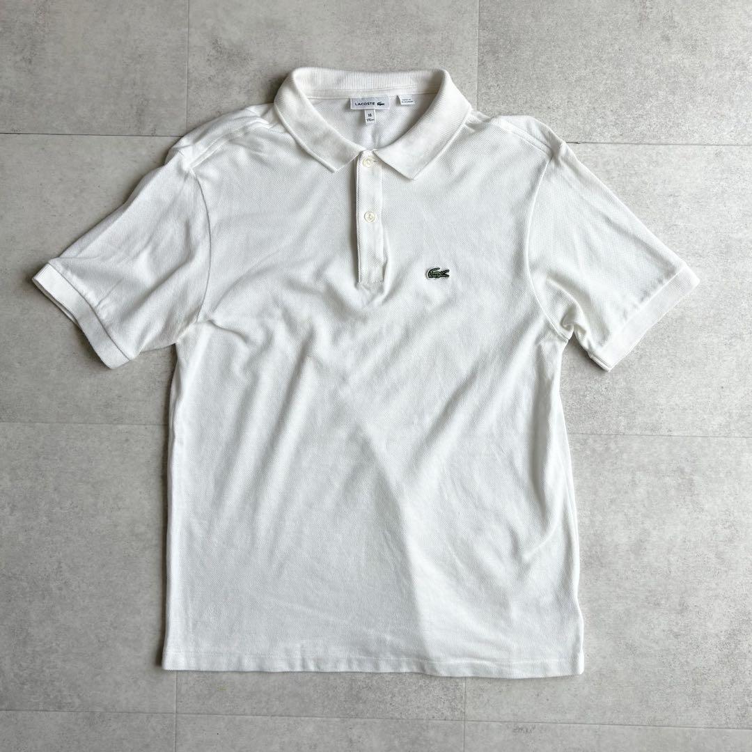 LACOSTE ラコステ ホワイト ポロシャツ 16サイズ - メルカリ