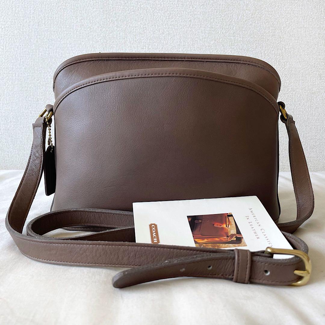 オールドコーチ old coach ワンショルダー　レザー　グレージュ　グレー 未使用 希少グレージュ オールドコーチ ショルダーバッグ OLD COACH