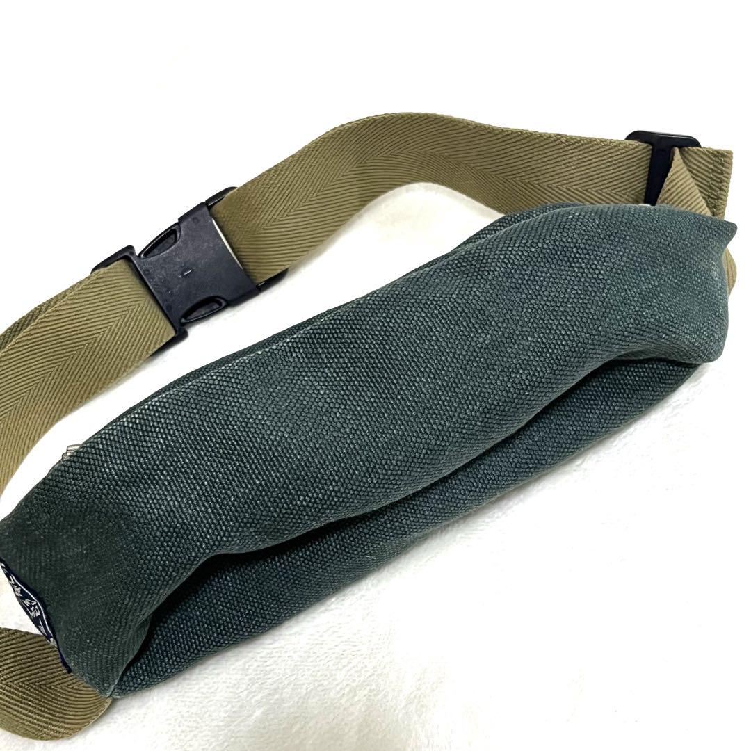 現行品✨信三郎帆布✨ウェストポーチ　ボディバッグ　カーキ 信三郎帆布 一澤 ボディーバッグ 鞄 カバン カーキ色 - メルカリ