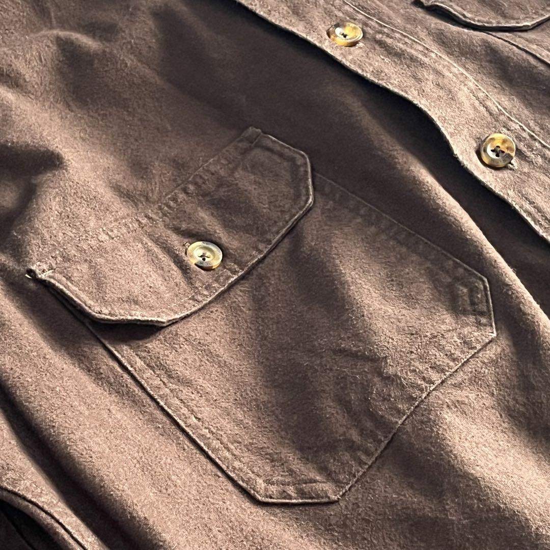 【美品】【3シーズン使用可能】【WOOLRICH】CPOシャツ ブラウン 茶色