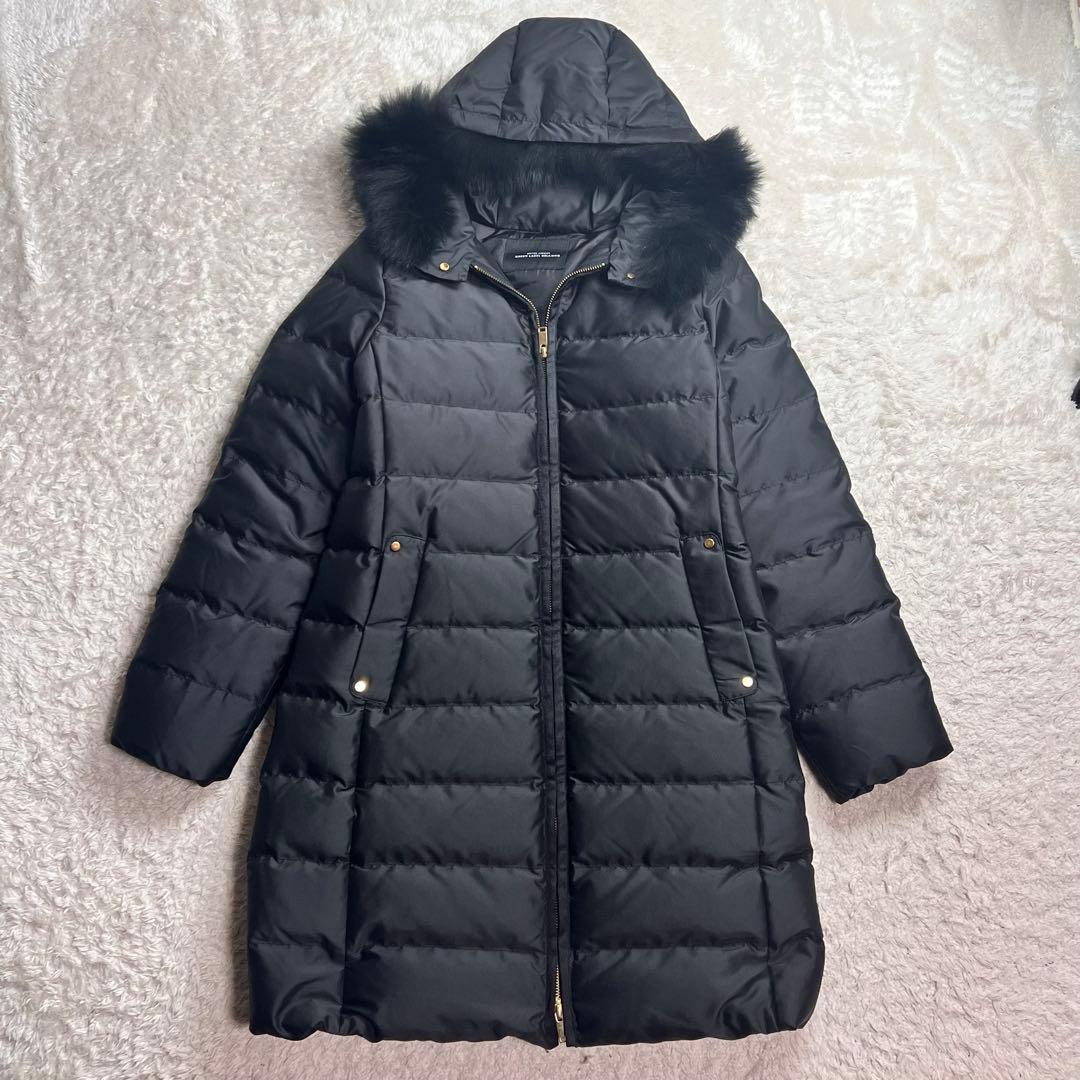 UNITED ARROWS グリーンレーベル ダウンファーコート 黒38M green label relaxing