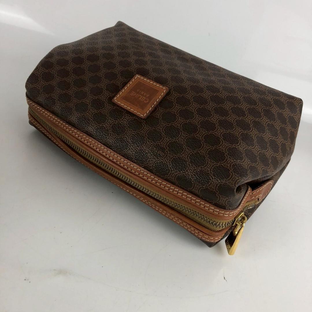 【再入荷！】 ポーチ セリーヌ CELINE マカダム レディース 小物 ブラウン バッグ