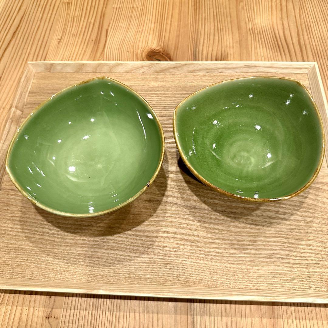 ジェンガラサラダボウル2個セットグリーンバリ島