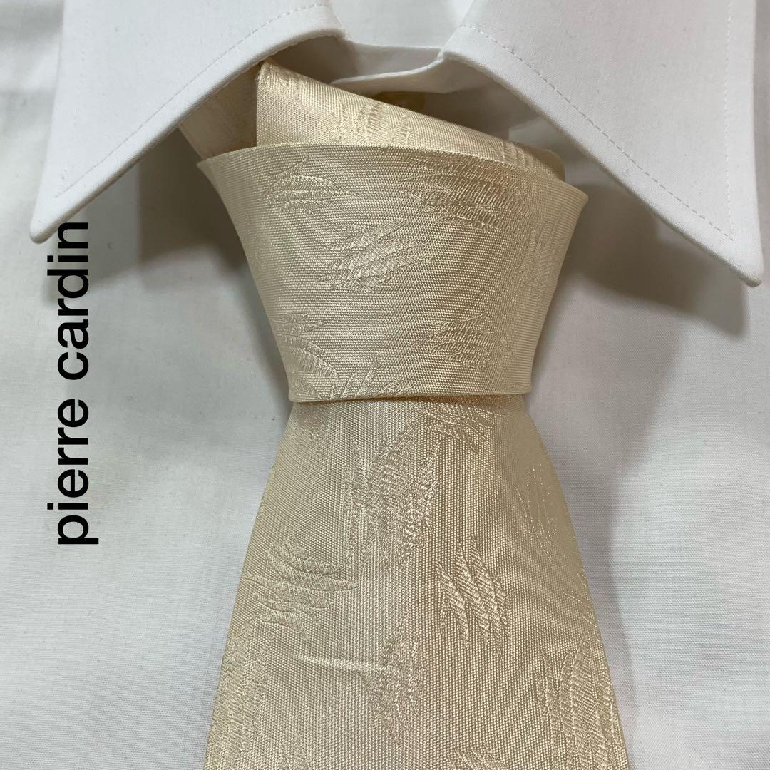 pierre cardin パターン柄 ジャガード シルク ネクタイ