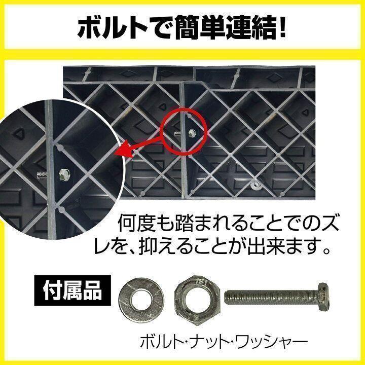 段差スロープ プラスチック製 幅60cm 高さ10cm (４個セット)1586