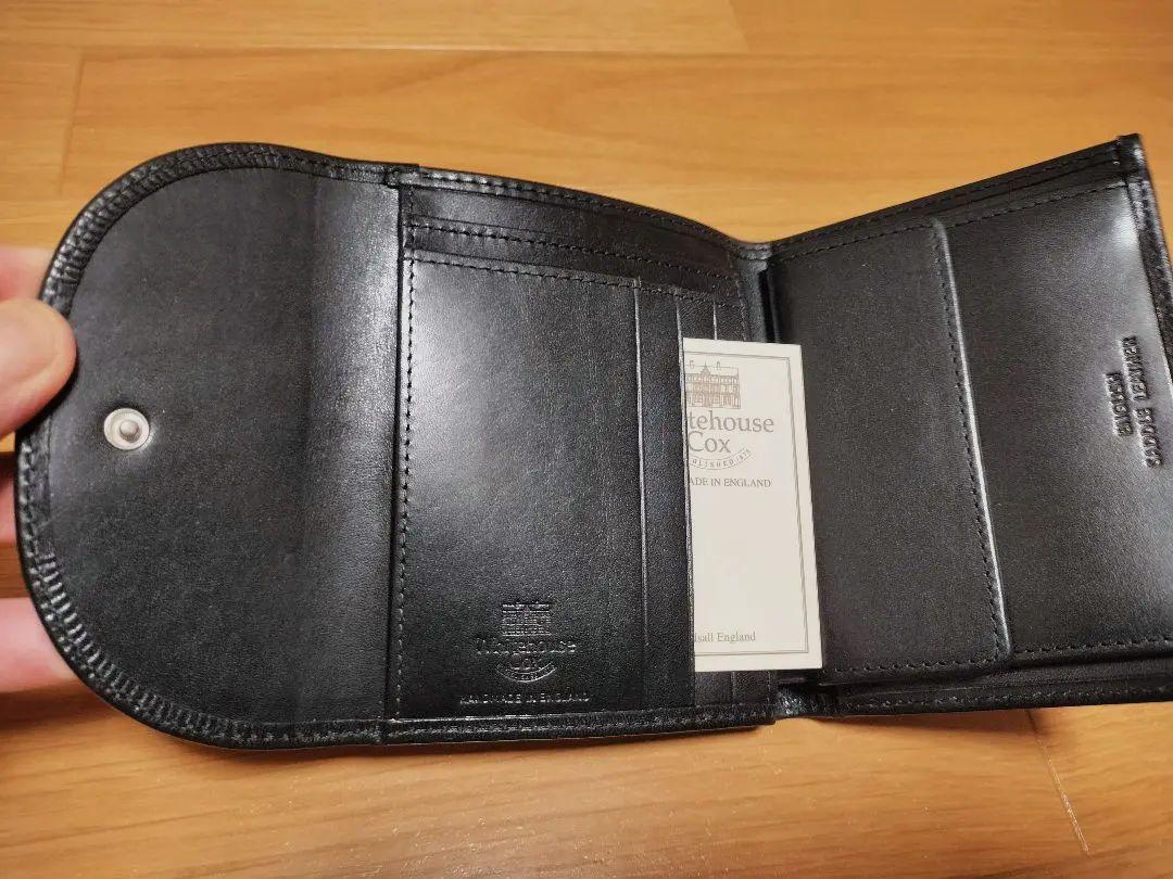 【新品、箱無し】 ホワイトハウスコックス 三つ折り ブラック☓ブラック
