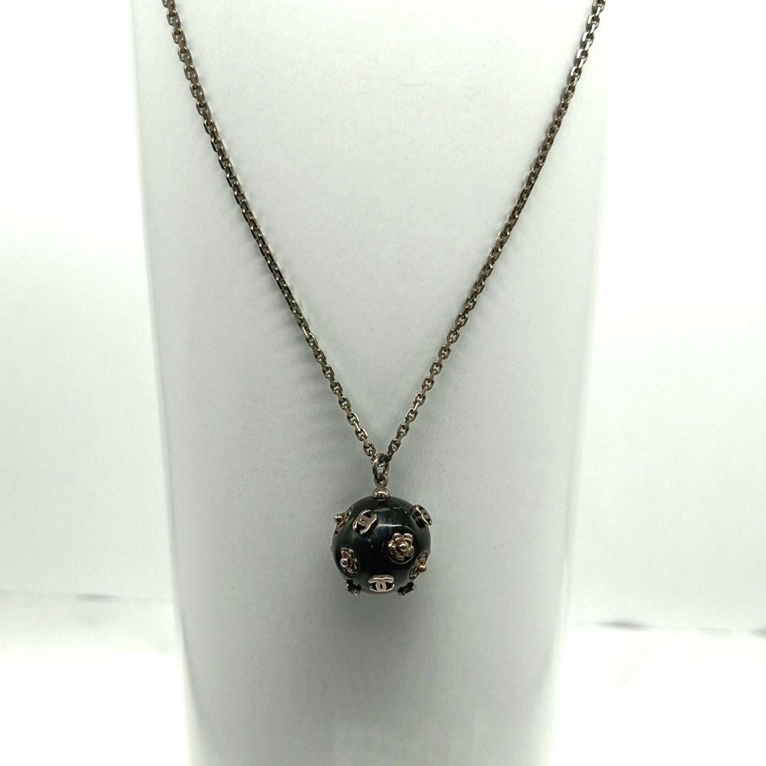 HL3 シャネル カメリア ボールモチーフネックレス プレートあり ココマーク