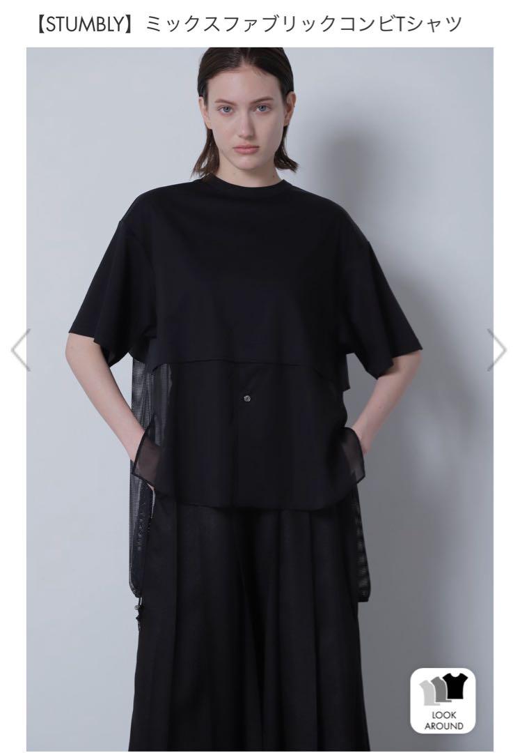 【2025年】高評価レビューアイテム特集 ミックスファブリックコンビTシャツ STUMBLY ブラック メルカリ - トップス