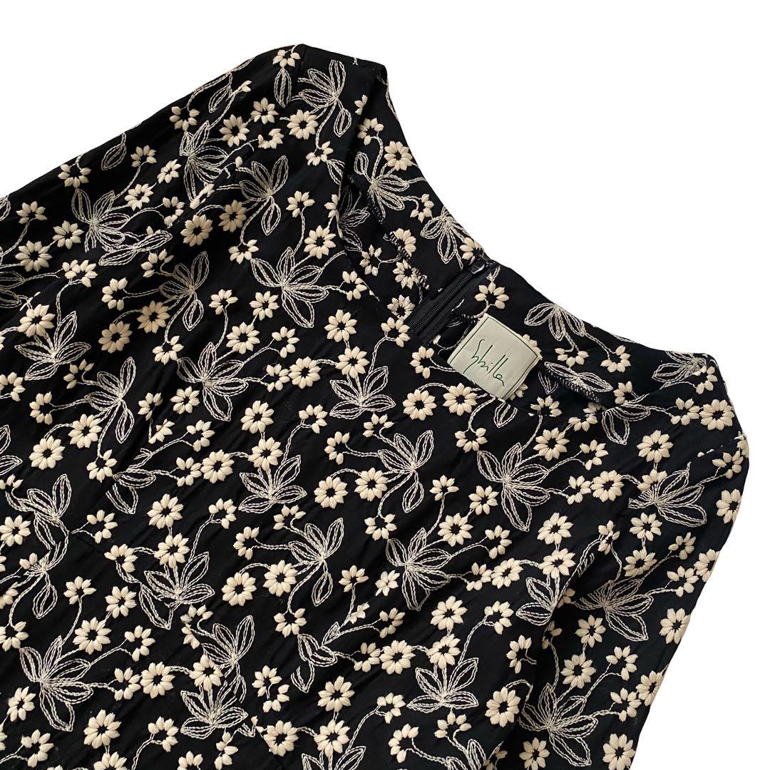 美品 sybilla シビラ 花柄 刺繍 ワンピース 黒 L - メルカリ 美品 sybilla シビラ 花柄 刺繍 ワンピース 黒 L - メルカリ
