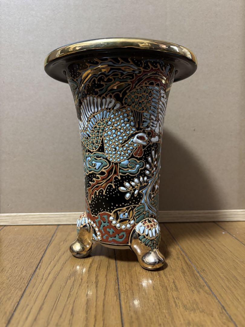 鳳凰装飾の陶磁器植木鉢