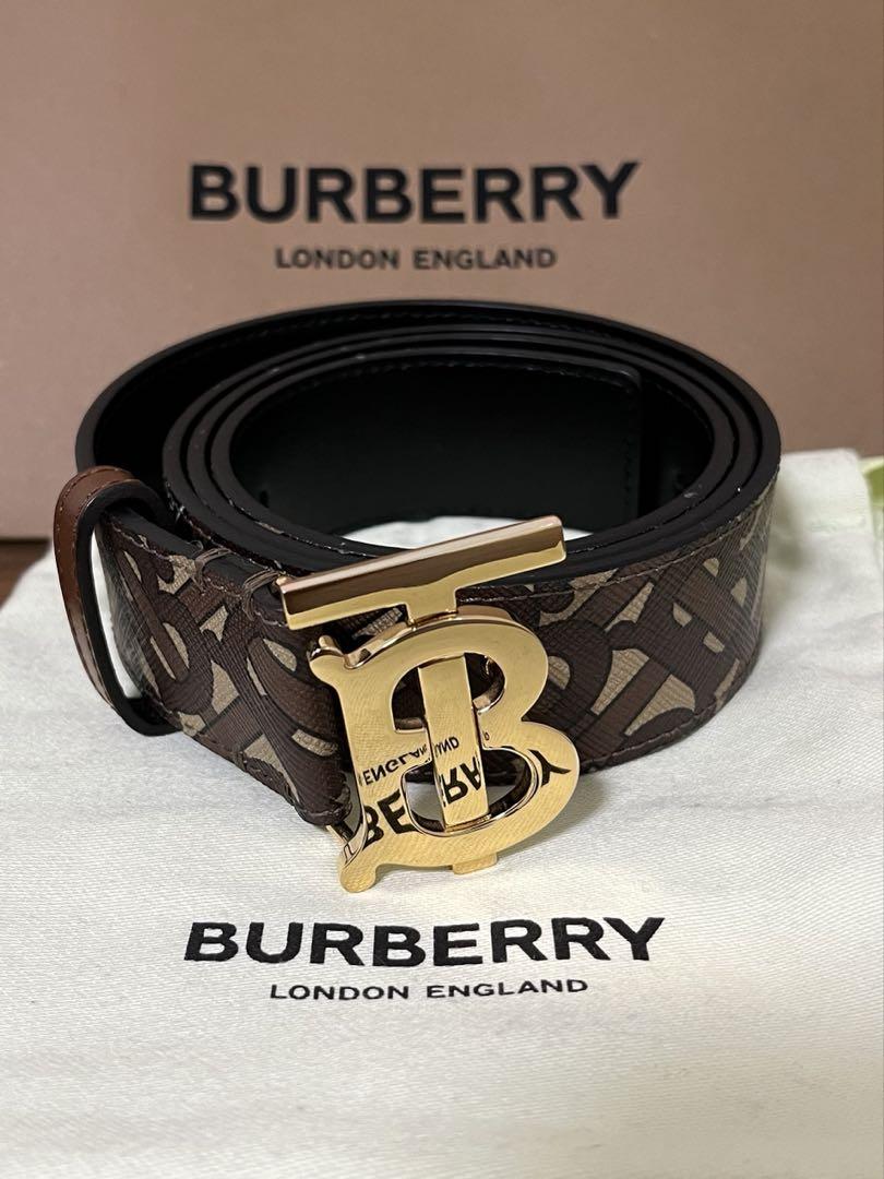 【希少】Burberry ダークブラウン　ベルト　サイズ調整らくらく　80cm BURBERRY レザーベルト Mサイズ ブラウン/ブラック - メルカリ