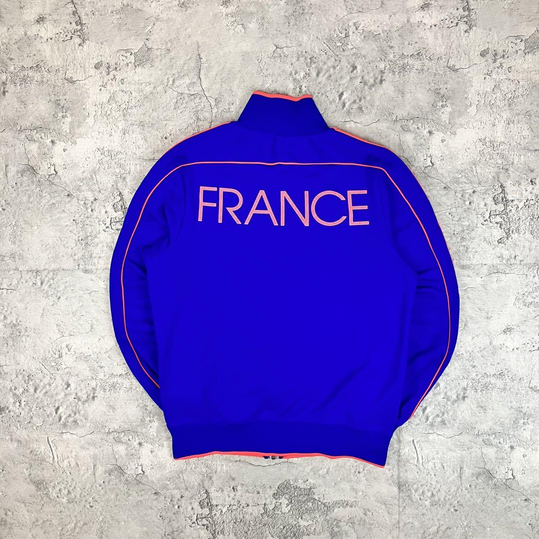 NIKE サッカーフランス代表 トラックジャケット 古着 刺繍エンブレム ブルー