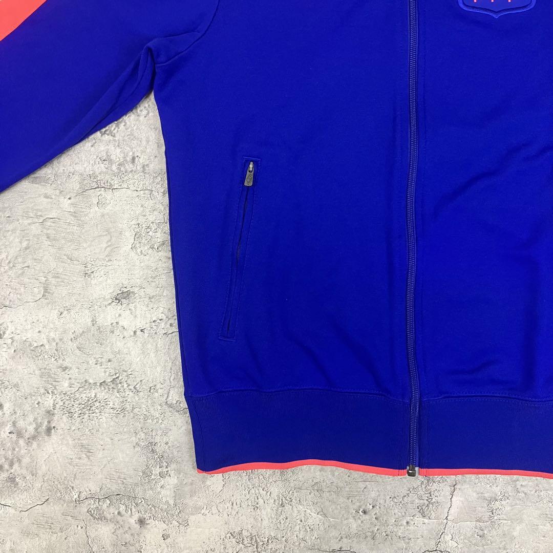 NIKE サッカーフランス代表 トラックジャケット 古着 刺繍エンブレム ブルー