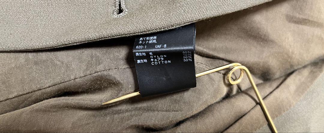 roku 6ノーカラージャケット オリーブ色 36サイズ