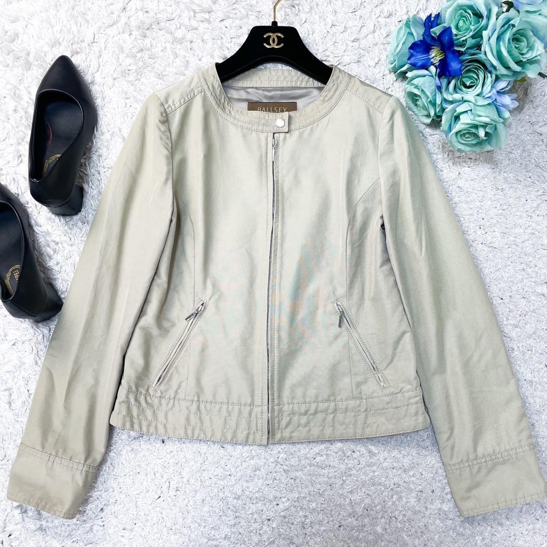 未使用品級 BALLSEY ノーカラージャケット 38 レディース 未使用品級 BALLSEY ノーカラージャケット 38 レディース