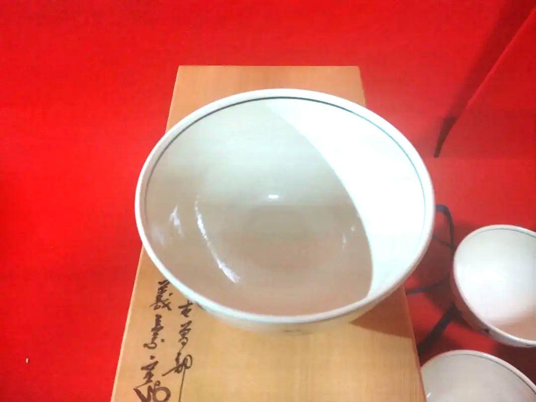 【未使用品】寒川義崇 高槻古曽部焼　抹茶茶碗　茶道具　古曽部焼