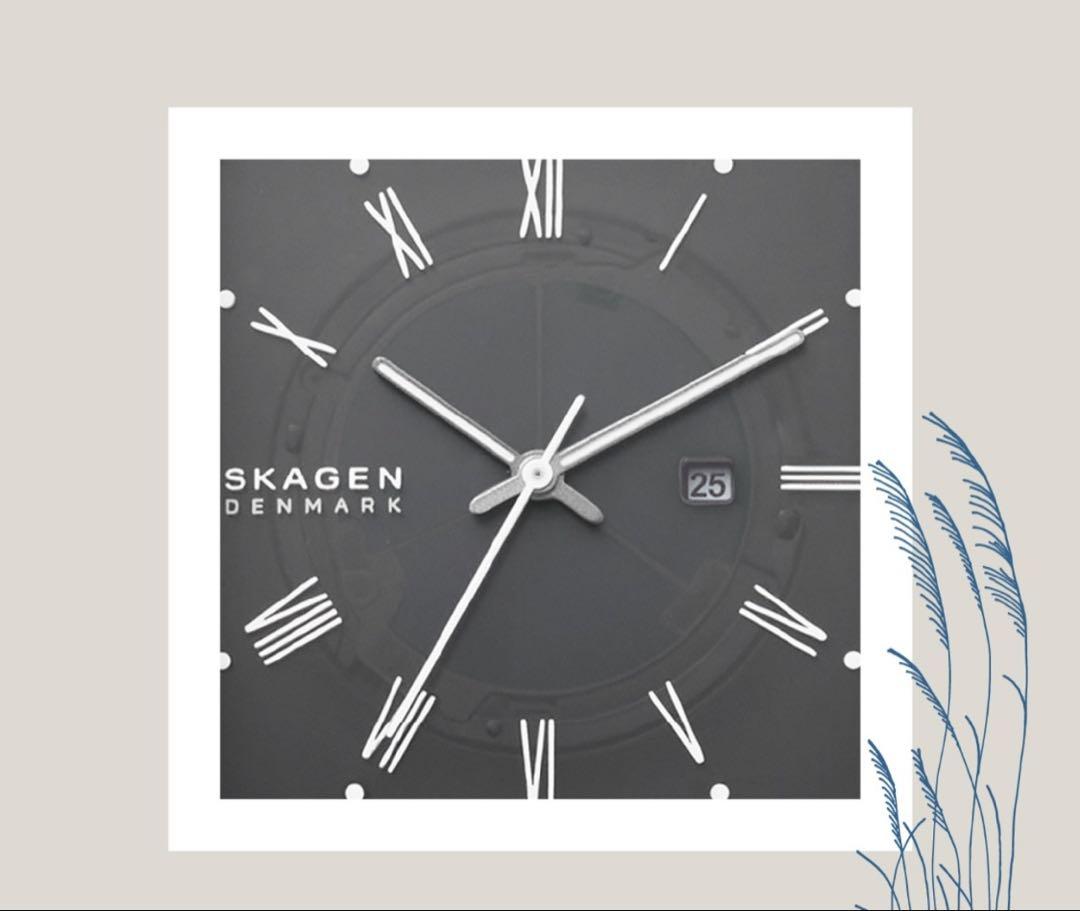 SKAGEN／ソーラー充電時計／ガンメタカラー／レディース