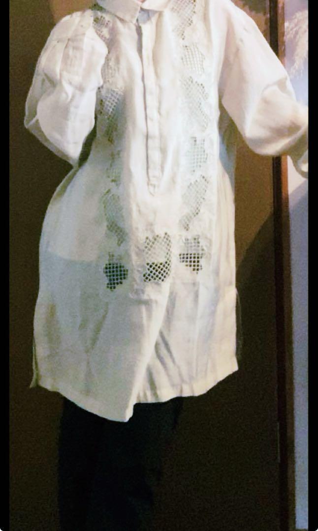 Ameri★ EMBROIDERY SHEER SHIRT