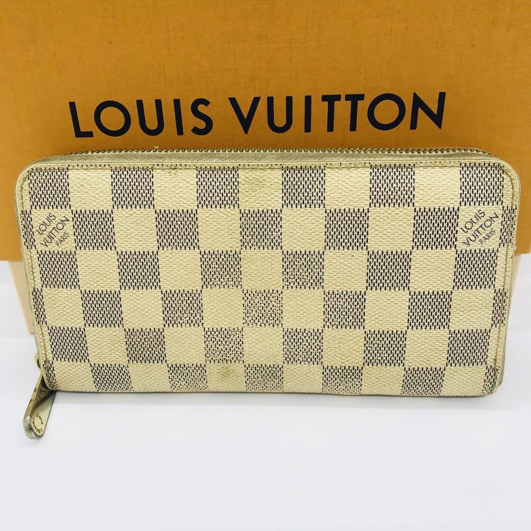 LOUIS VUITTON✨ ジッピーウォレット ダミエ 白 ラウンドファスナー