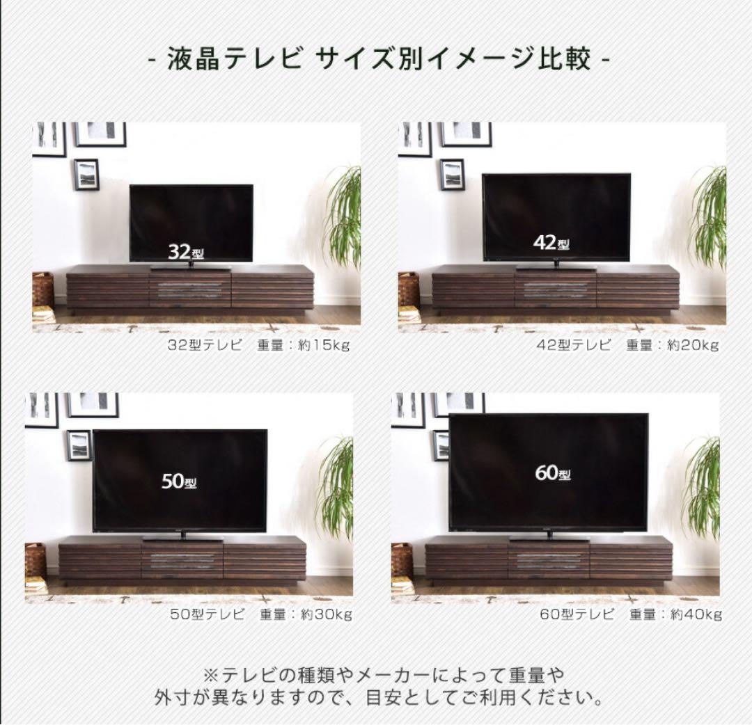 【ころ】 テレビ台 ローボード テレビボード 180cm ブラウン