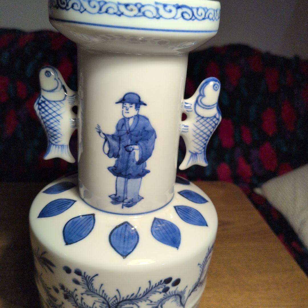 九谷焼の染付高砂花入