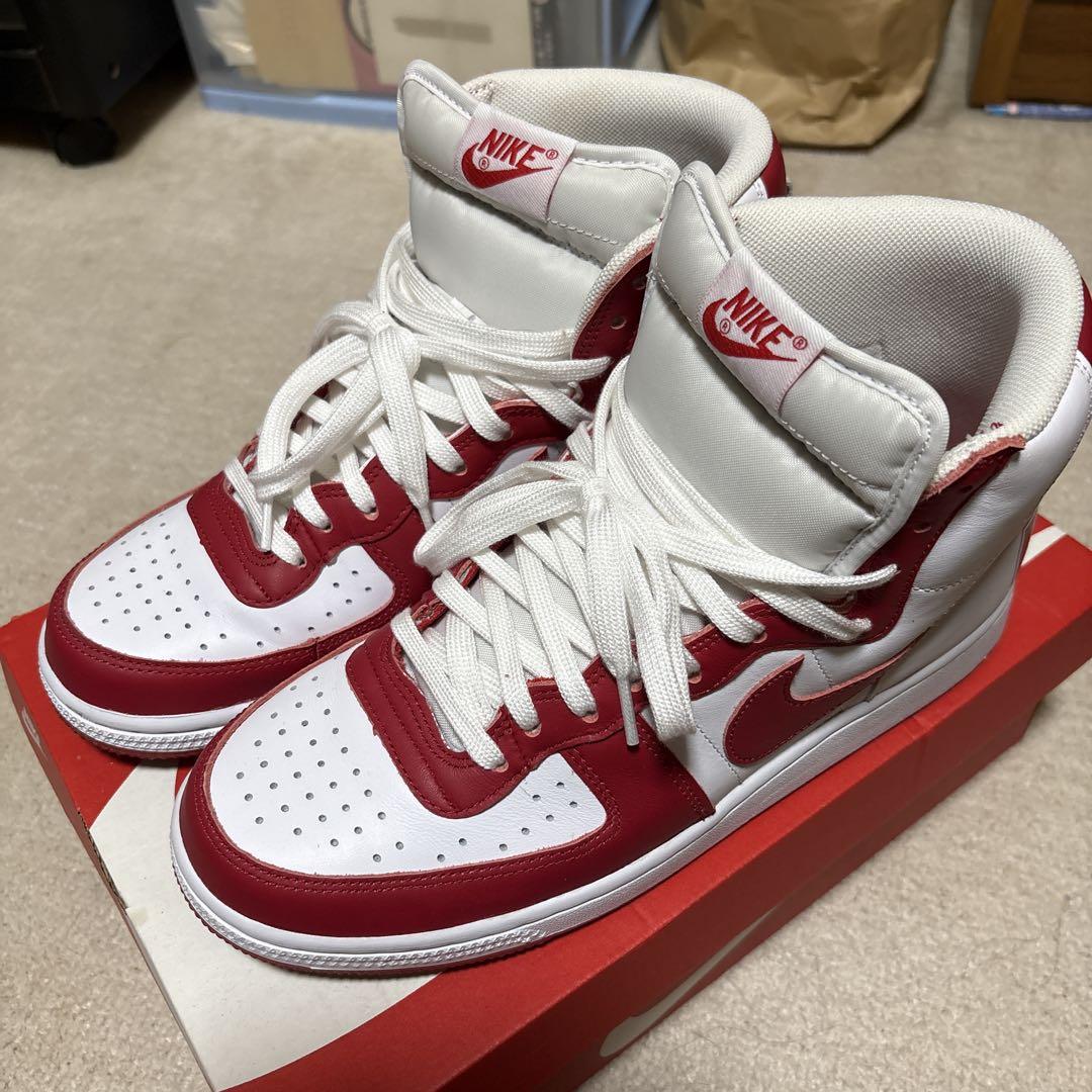 NIKE ターミネーター ハイカット シューズ ホワイト/レッド