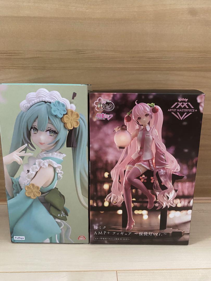 初音ミク フィギュア まとめ売り　AMP桜ミク　バニー rurudo　抹茶パフェ 初音ミク フィギュア まとめ売り rurudoバニー 抹茶パフェ 桜