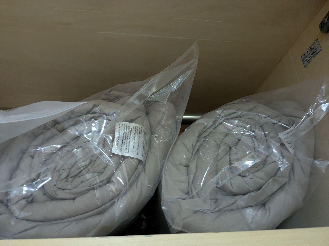 新品羽毛掛け布団2セットベージュ