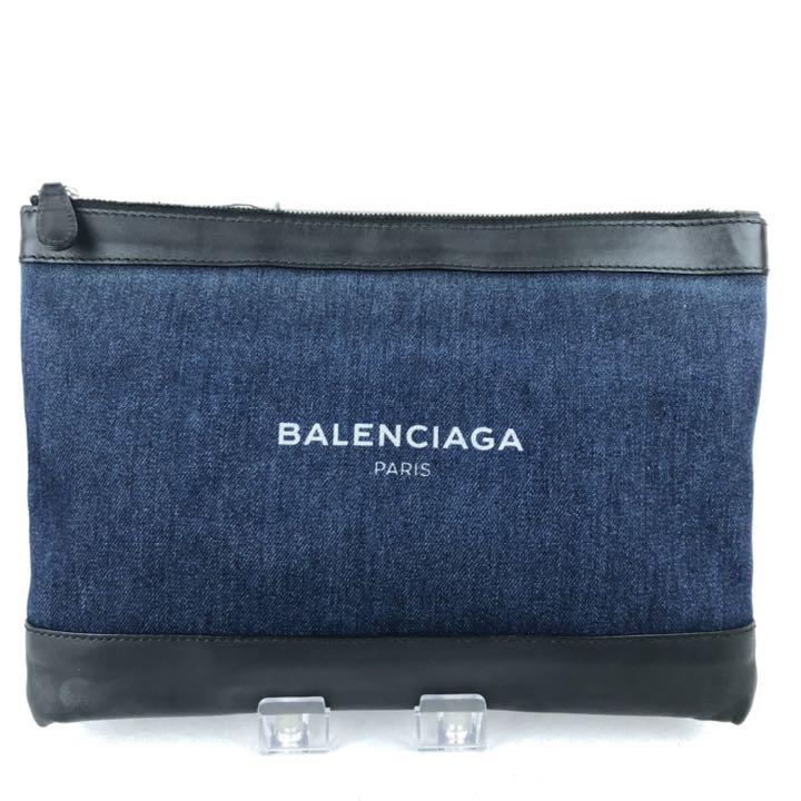 バレンシアガ デニム レザー420407 o8kEW-m79894525271 BALENCIAGA クラッチバッグ 格安定番