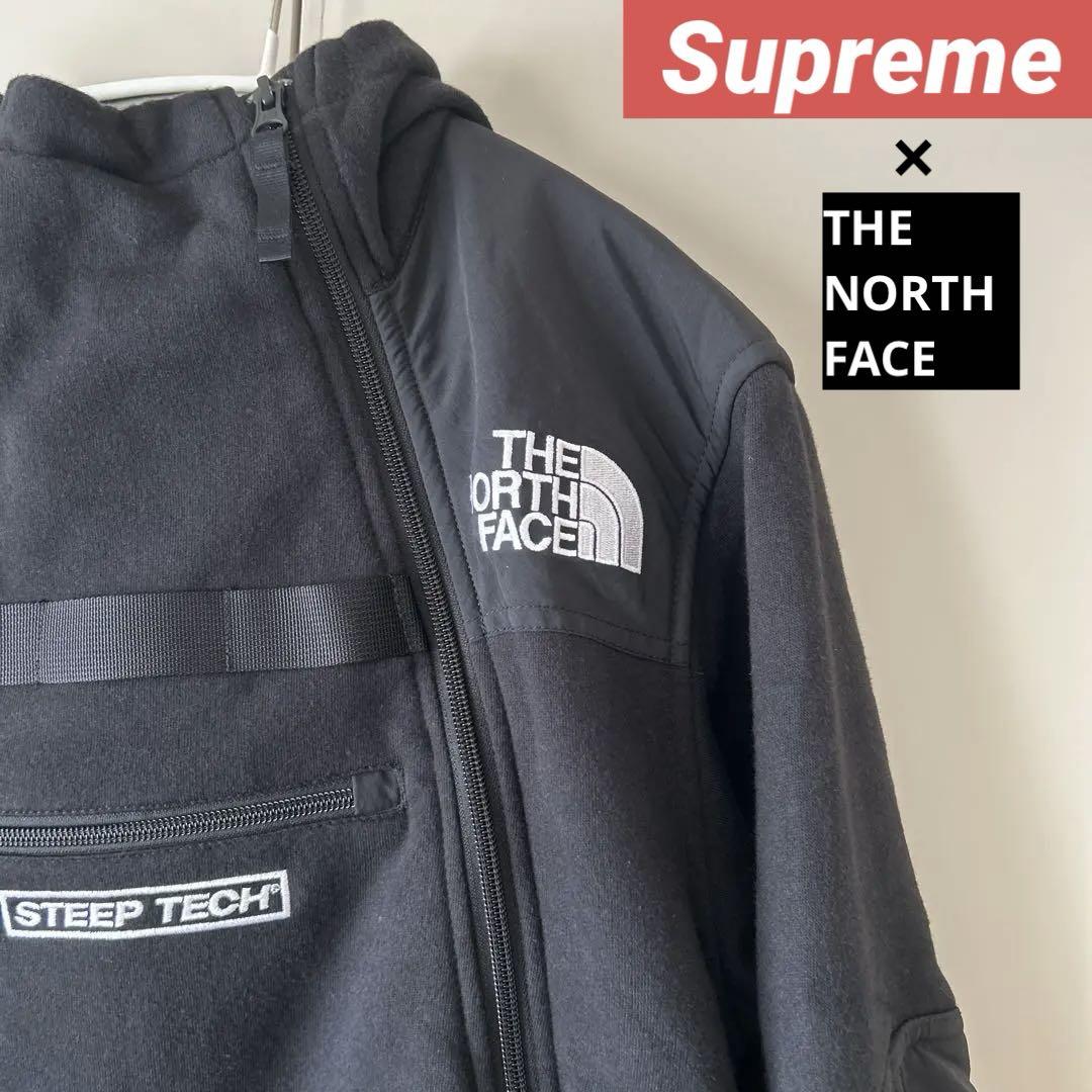 【美品/入手困難】supreme steep techノースフェイス 黒 S