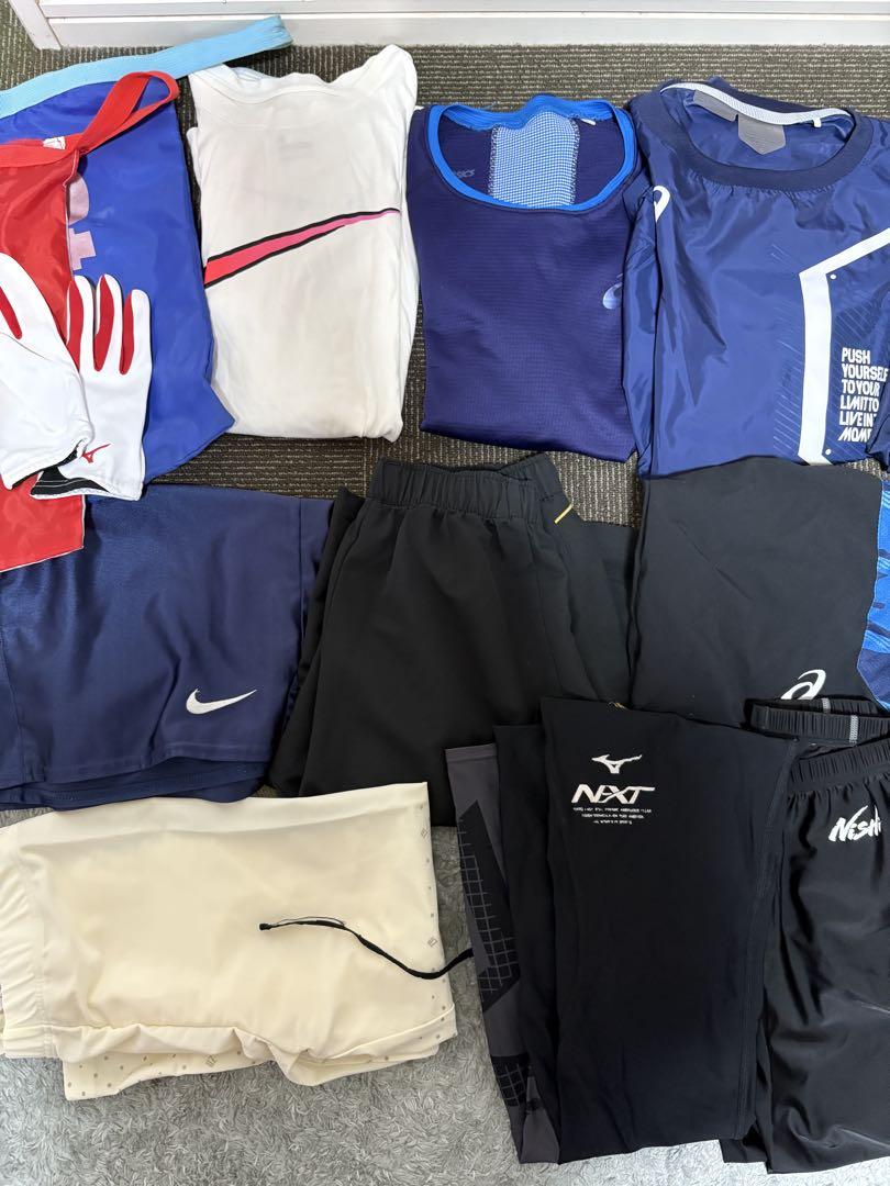 陸上部活セットランニングM.SサイズTシャツタイツハーパンシューズケース他一式