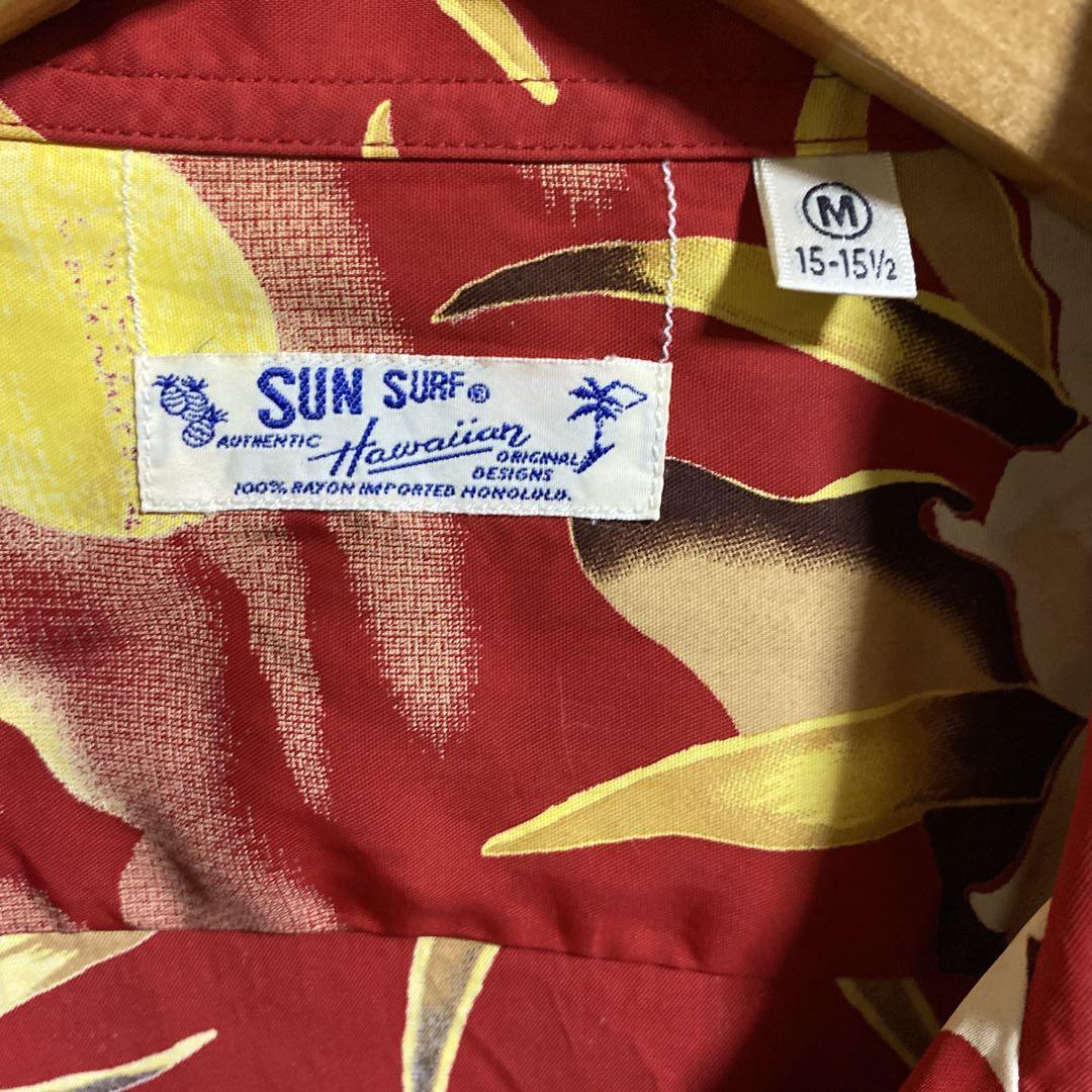 m16 SUN SURF sunset&花柄開襟アロハシャツ