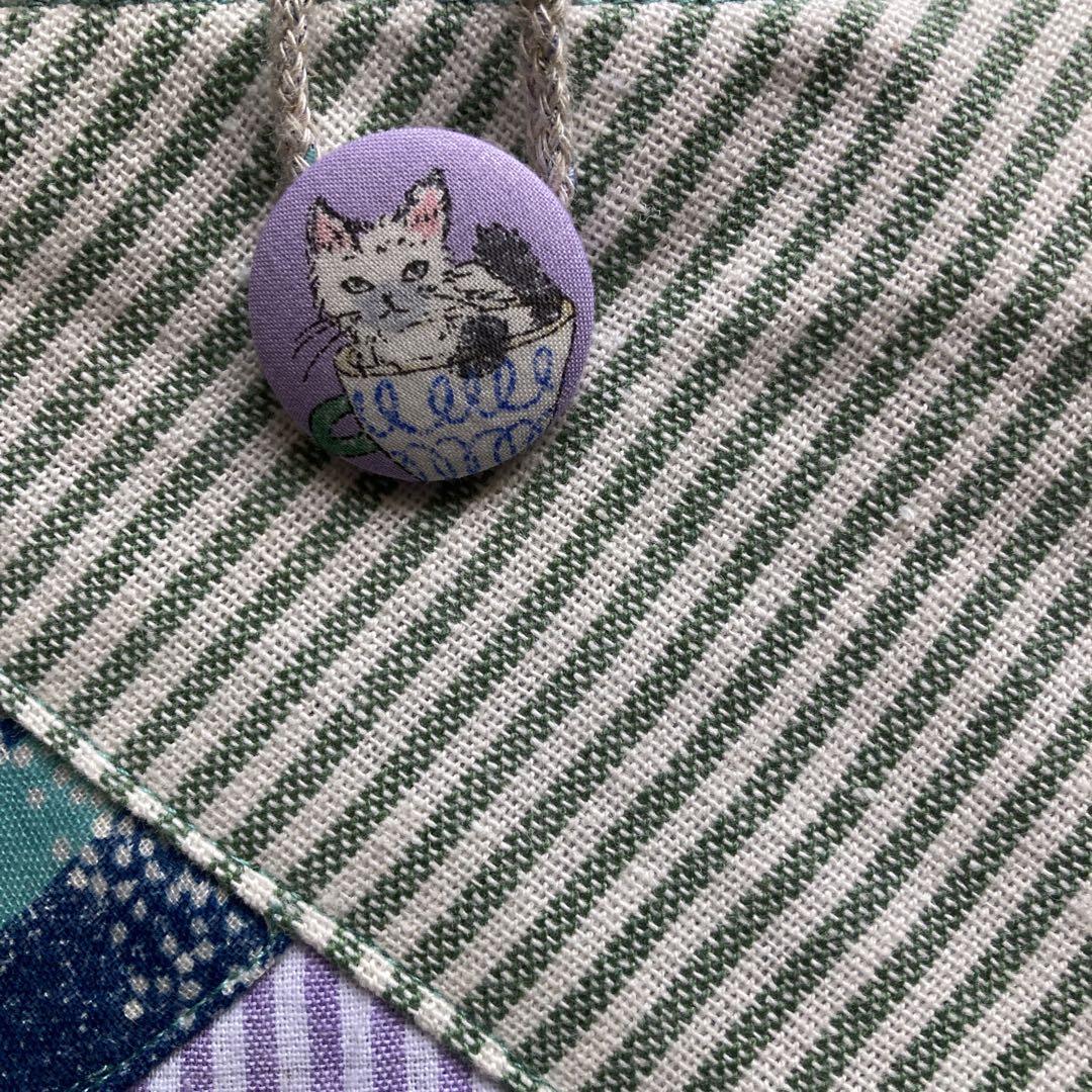 猫パッチワークバッグ キルト ハンドメイド - メルカリ