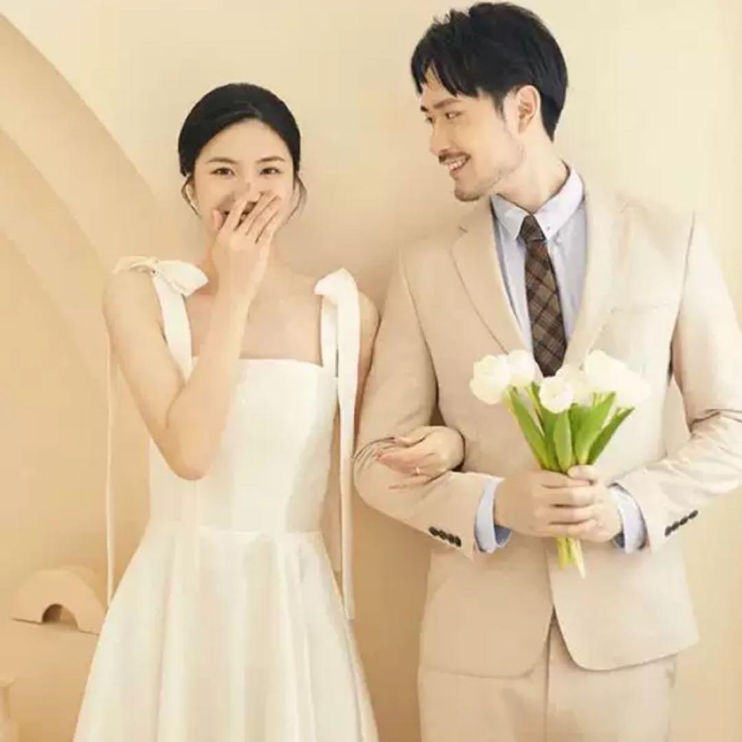 ウェディングドレス　サテン　リボン　前撮り　結婚式　フォト撮影　　二次会スーツ・フォーマル・ドレス