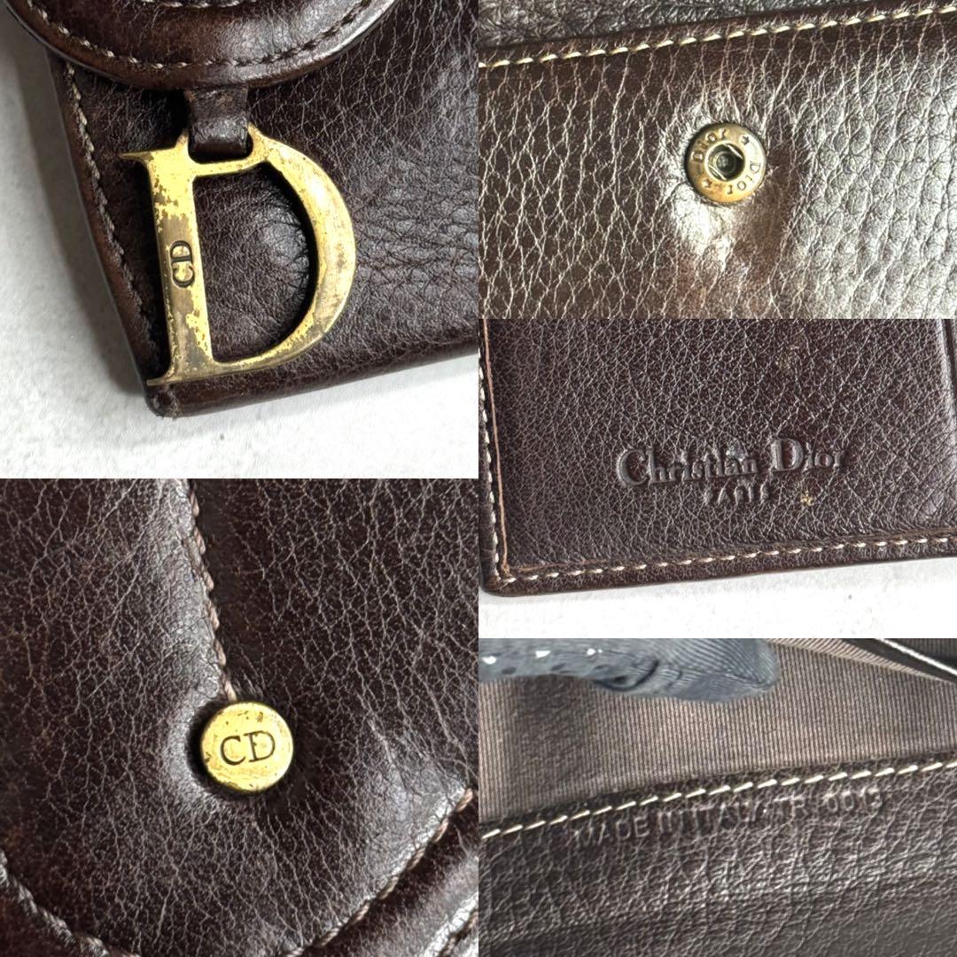 Dior クリスチャンディオール / サドルコンパクトウォレット ブラウン