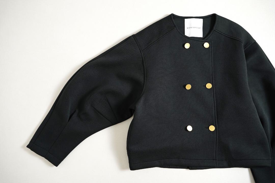 127y*美品 シップス quaranciel ノーカラージャケット.
