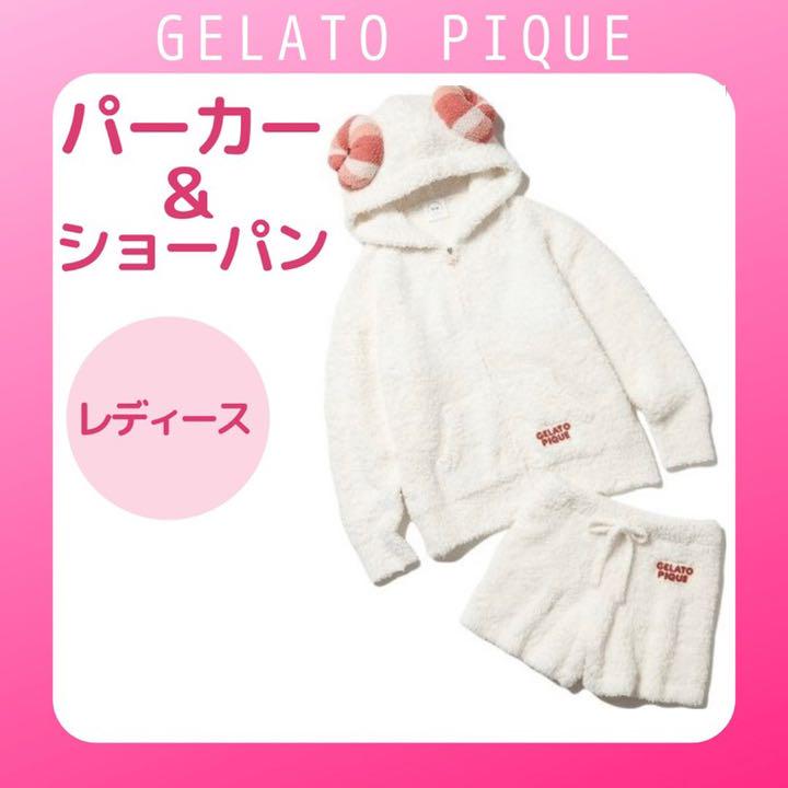 ジェラートピケ×あつまれどうぶつの森 キャラクターパーカショートパンツSET