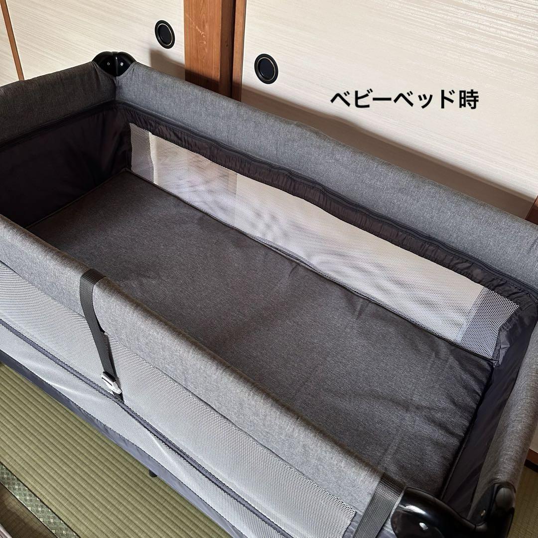 折りたたみ式　ベビーベッド　ベビーサークル　添い寝対応